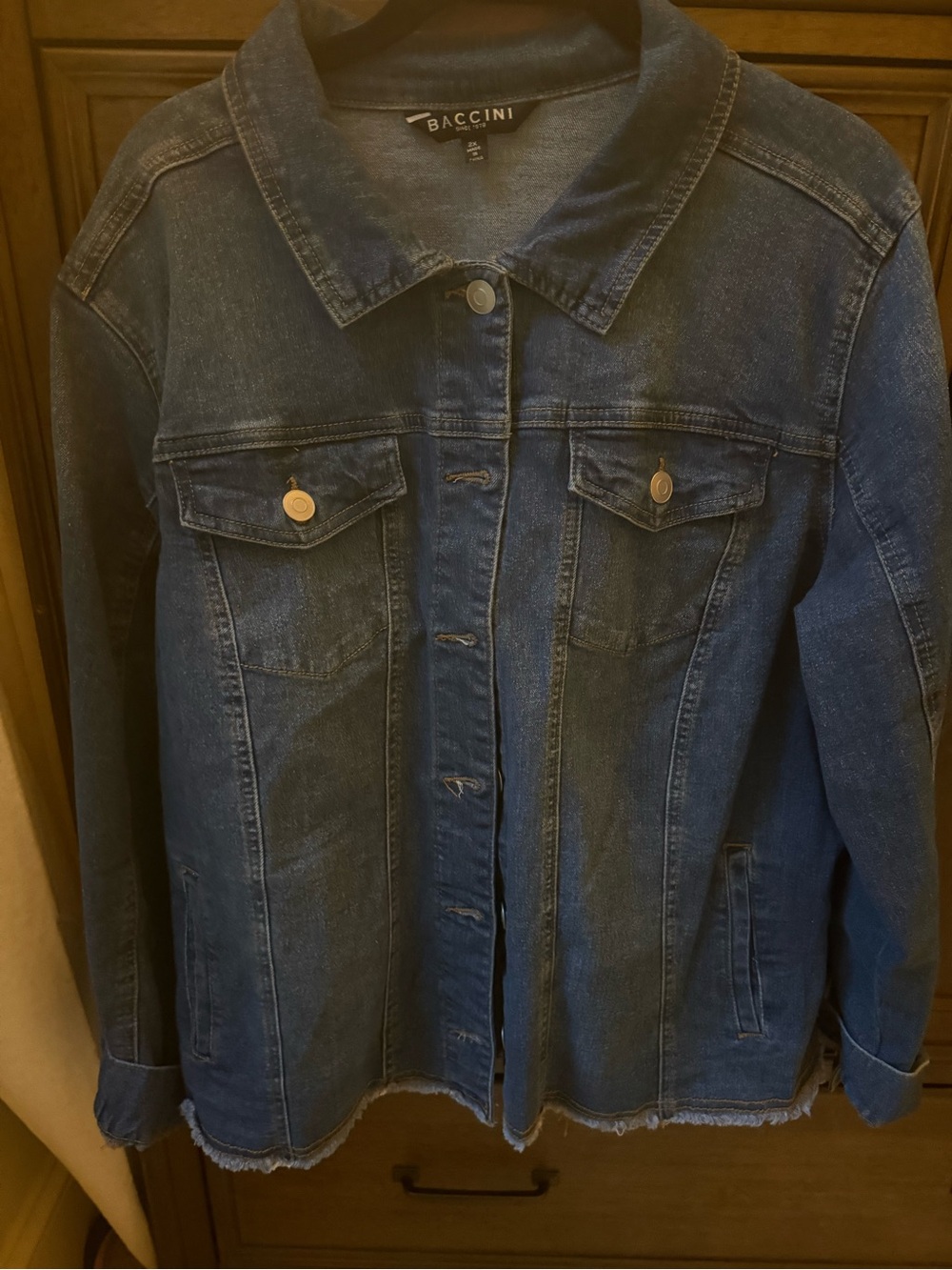 Baccini Blue Denim Trucker Jacket